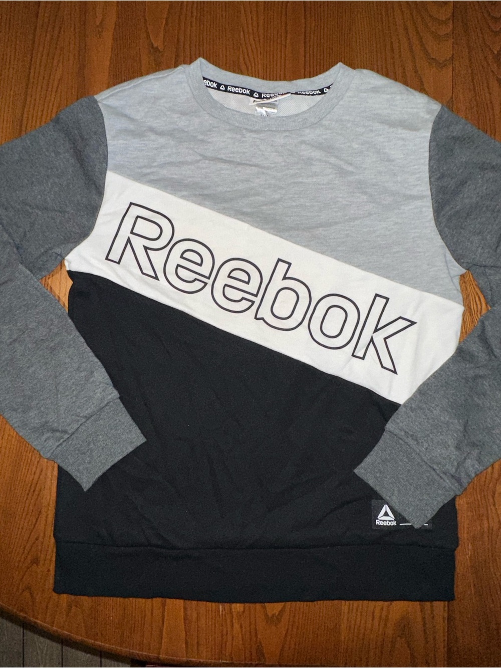 Reebok boys’ long‑sleeve sweatshirt